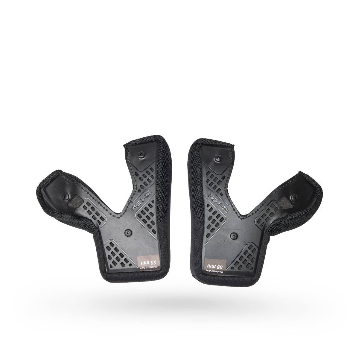 Bell MX-10 MIPS youth 40025 black cheek pads, rear mounting view