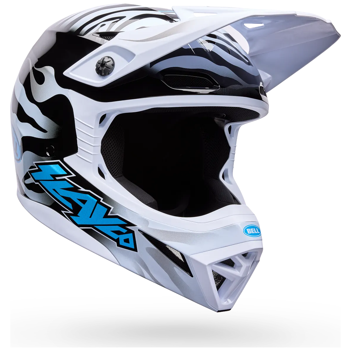 Bell MX-10 MIPS Slayco LE ECE 22.06 Black motocross helmet, front three-quarter view