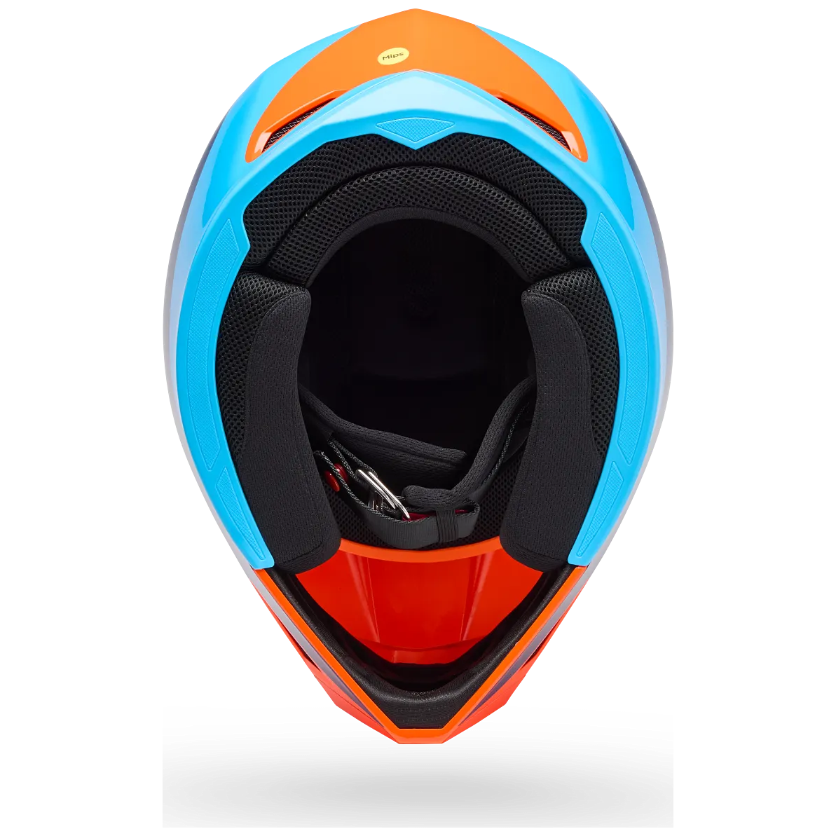 Bell MX-10 MIPS Wave ECE 22.06 Orange / Blue motocross helmet, interior lining view