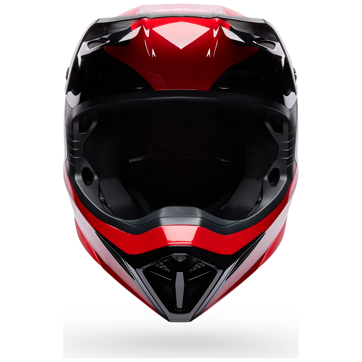 Bell MX-10 MIPS Wave ECE 22.06 Red / Black motocross helmet, front view