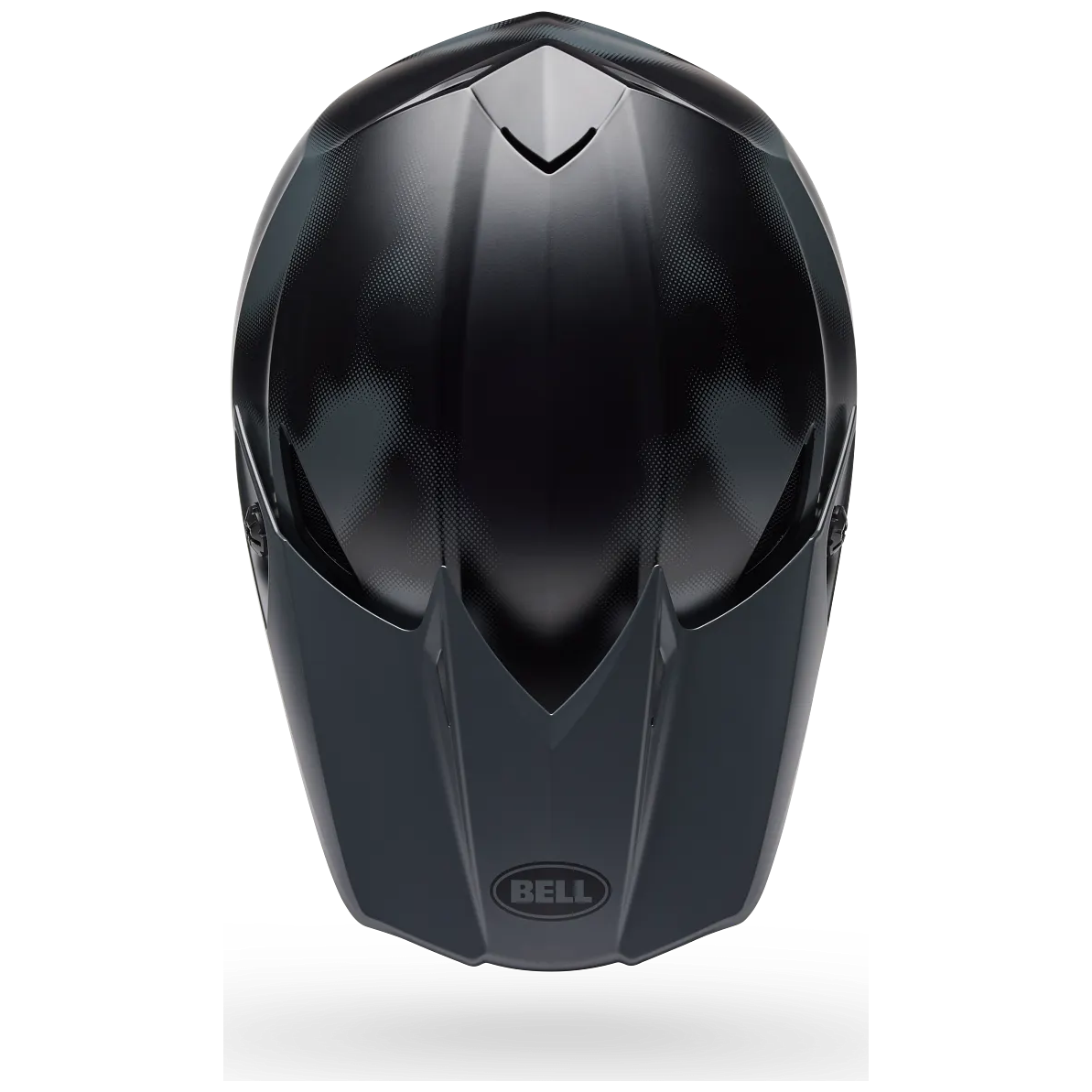 Bell MX-10 MIPS Youth ECE 22.06 Black Camo motocross helmet, top view