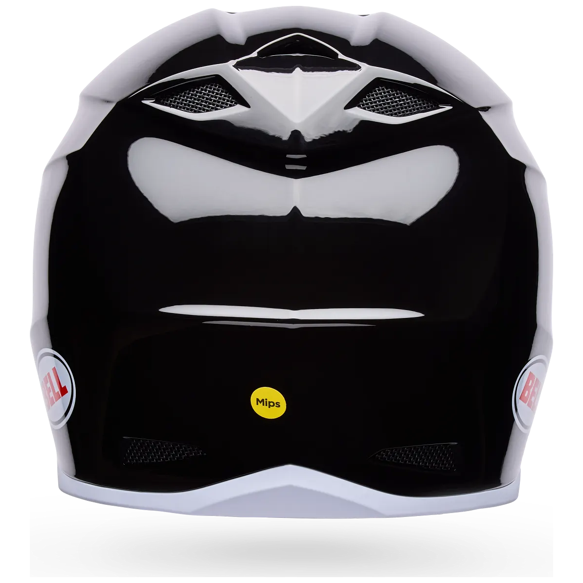 Bell MX-10 MIPS Youth Solid ECE 22.06 Black motocross helmet, rear view