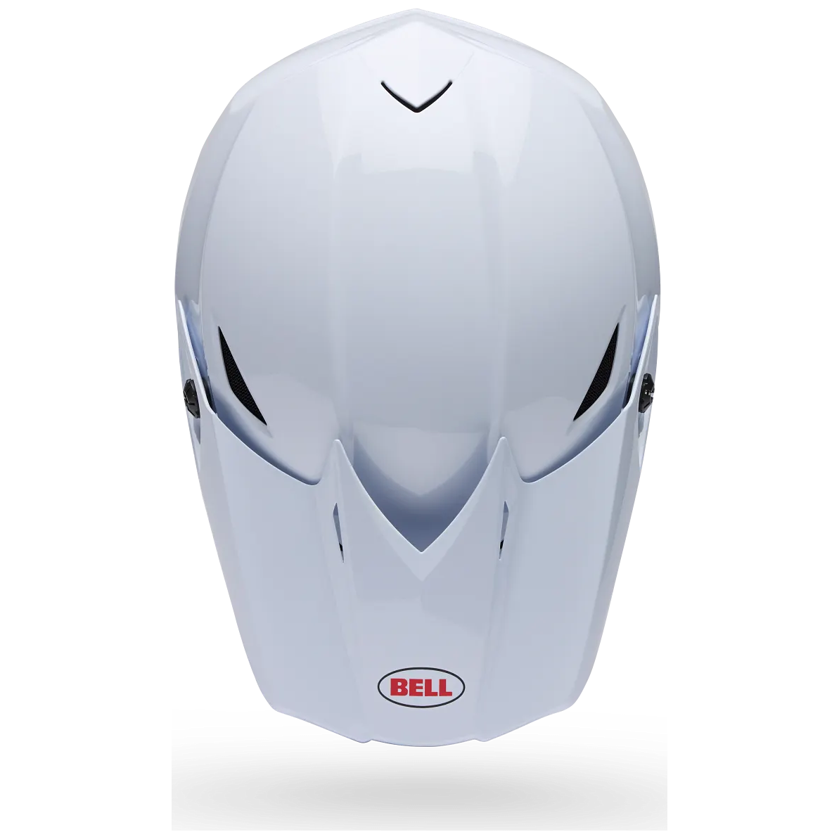 Bell MX-10 MIPS Youth Solid ECE 22.06 White motocross helmet, top view