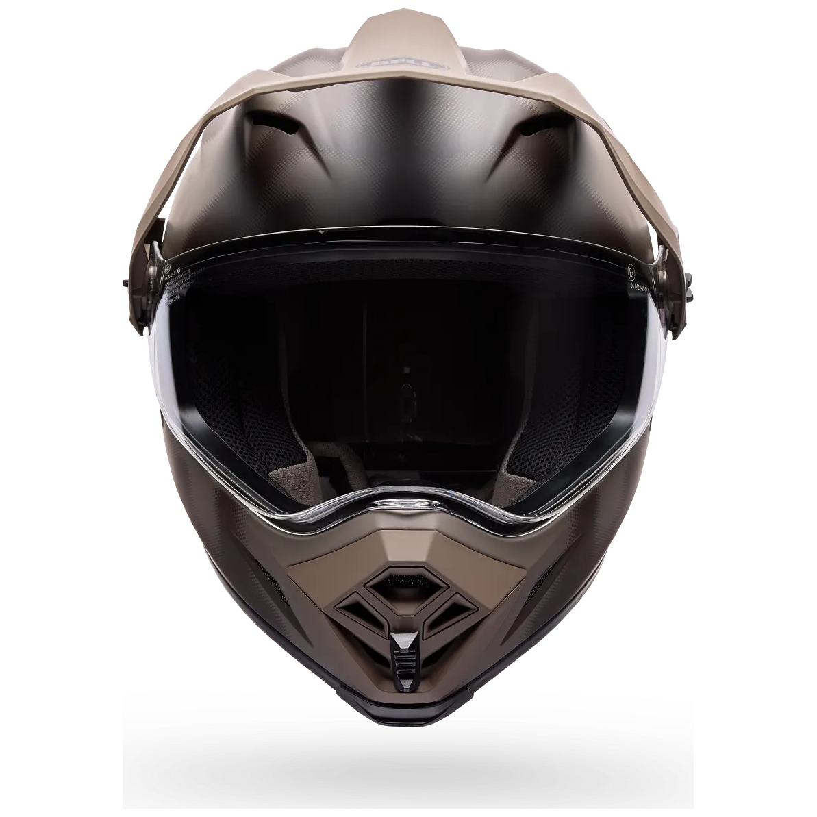 Bell MX-9 Adventure MIPS Compass ECE 22.06 Brown full-face motorcycle helmet, front view