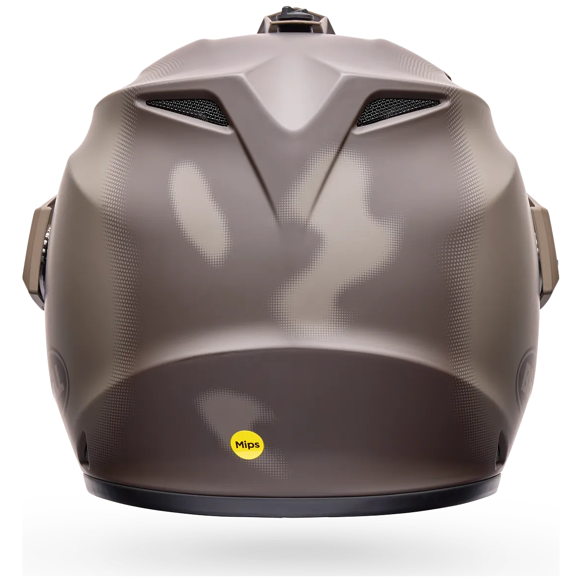 Bell MX-9 Adventure MIPS Compass ECE 22.06 Brown full-face motorcycle helmet, rear view