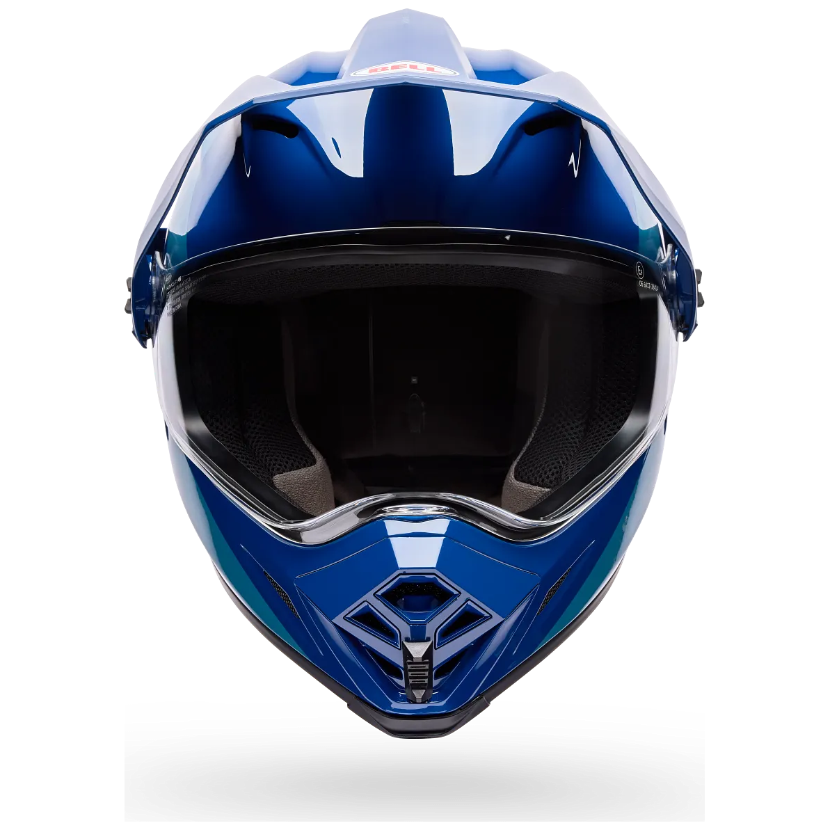 Bell MX-9 Adventure MIPS Motion ECE 22.06 Blue full-face motorcycle helmet, front view