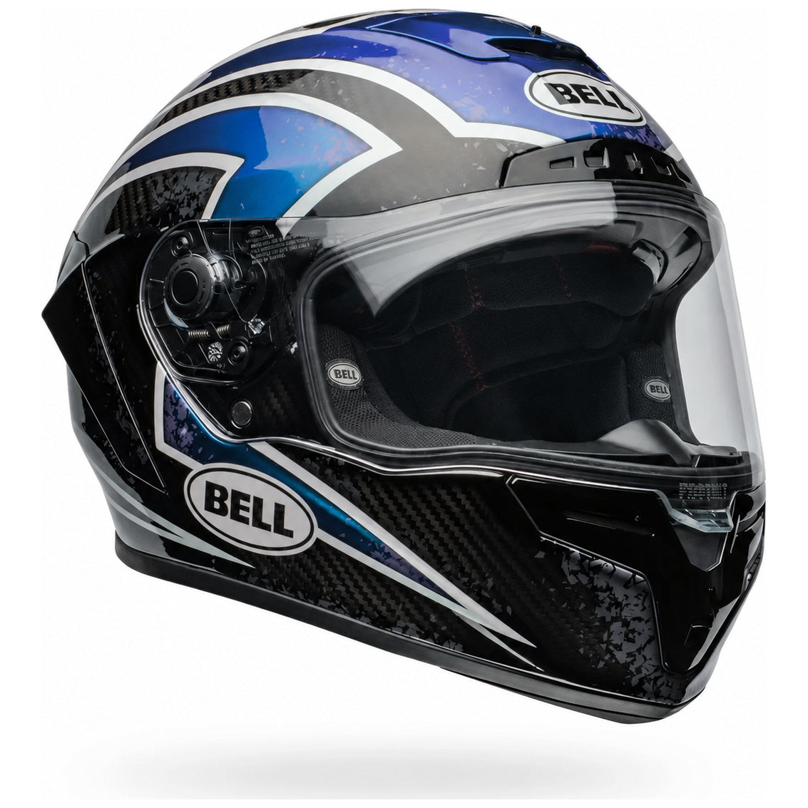 Bell Race Star DLX Flex Xenon ECE 22.06 Orion / Black full-face motorcycle helmet, front-left close view