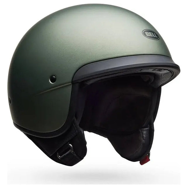 Bell Scout Air Solid Gloss Kelp open-face motorcycle helmet, front-left three-quarter view