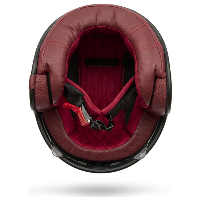 Bell TX-501 Classic ECE 22.06 Gloss Emerald open-face motorcycle helmet, interior lining view
