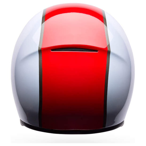 Bell TX-501 Rally ECE 22.06 Red / White open-face motorcycle helmet, rear view