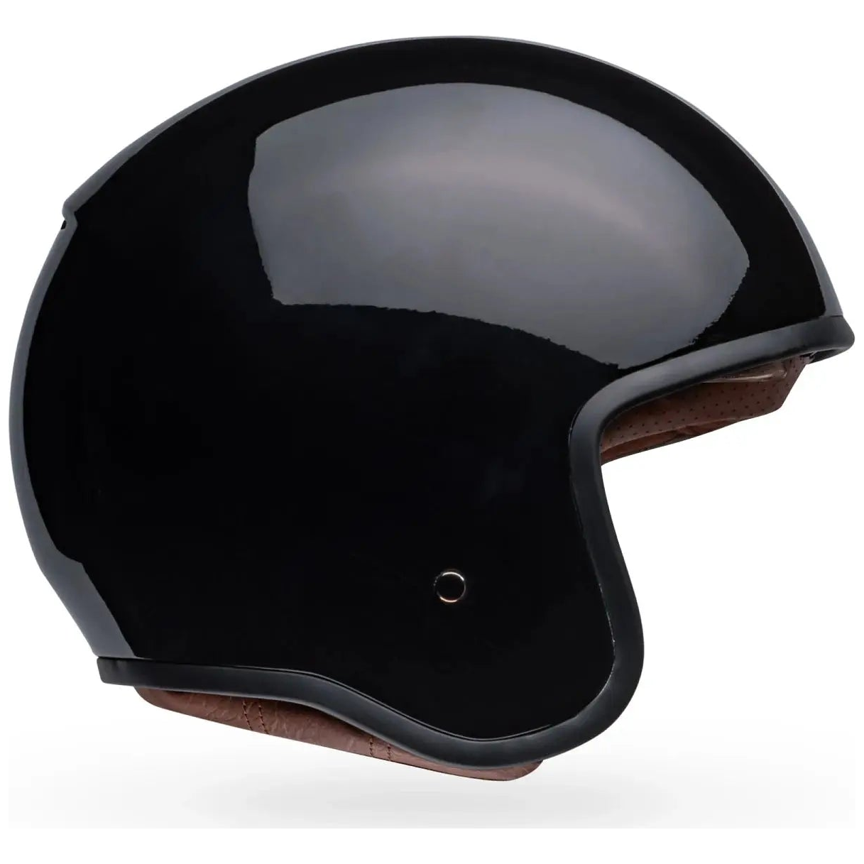 Bell TX-501 Solid ECE 22.06 Black open-face motorcycle helmet, left side profile view
