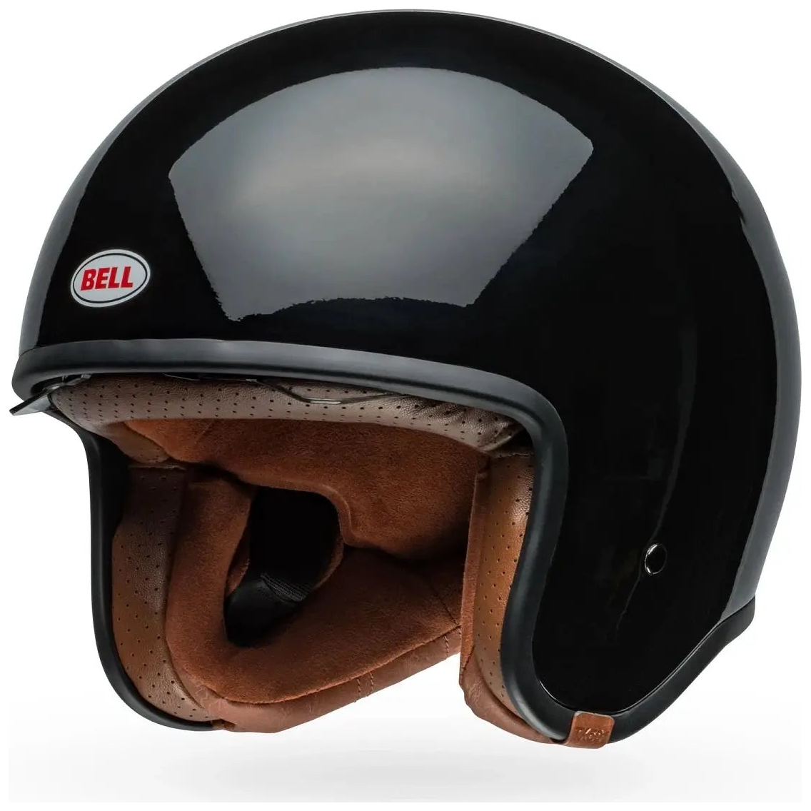Bell TX-501 Solid ECE 22.06 Black open-face motorcycle helmet, right front three-quarter view
