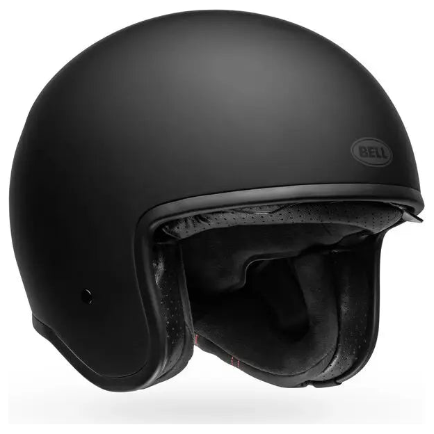 Bell TX-501 Solid ECE 22.06 Matt Black open-face motorcycle helmet, front view