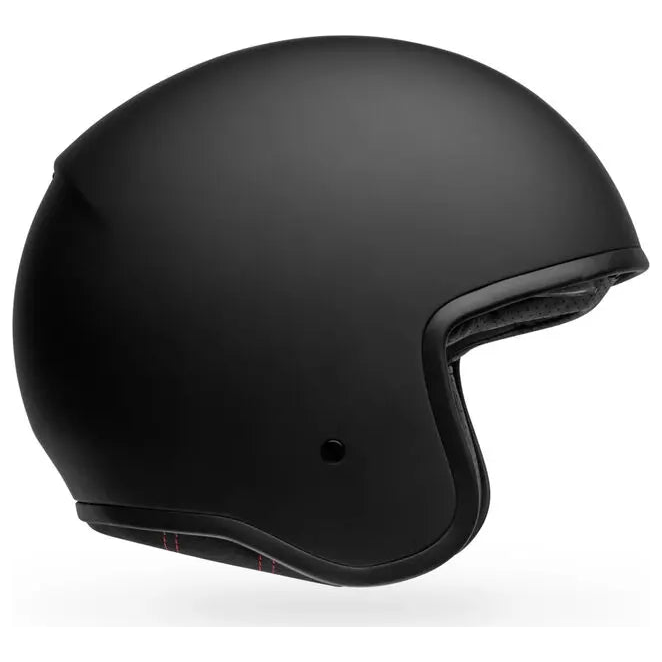 Bell TX-501 Solid ECE 22.06 Matt Black open-face motorcycle helmet, left side profile view