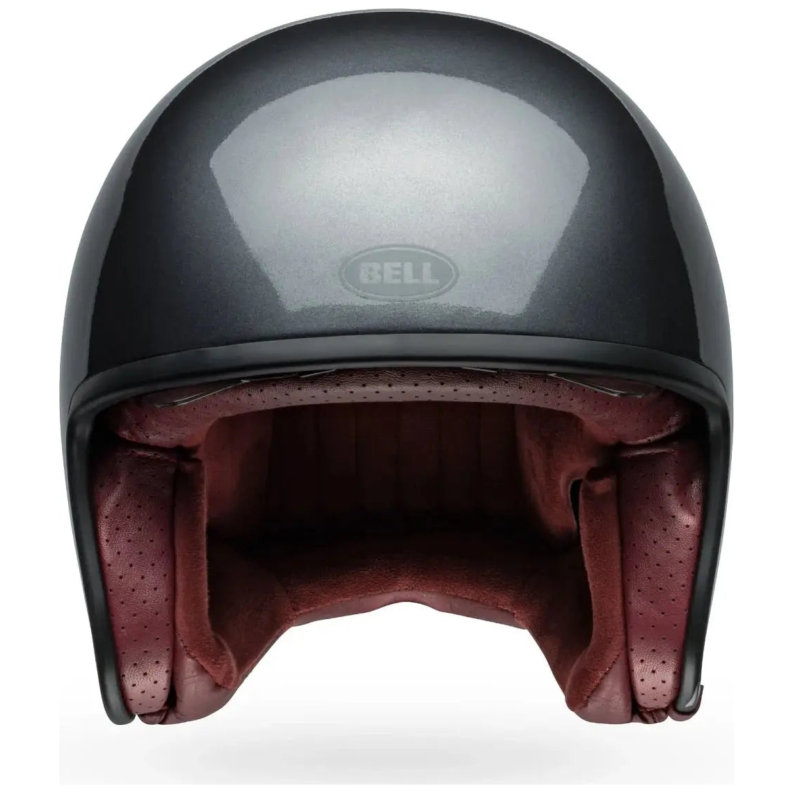 Bell TX-501 Solid ECE 22.06 Starship Grey open-face motorcycle helmet, front view