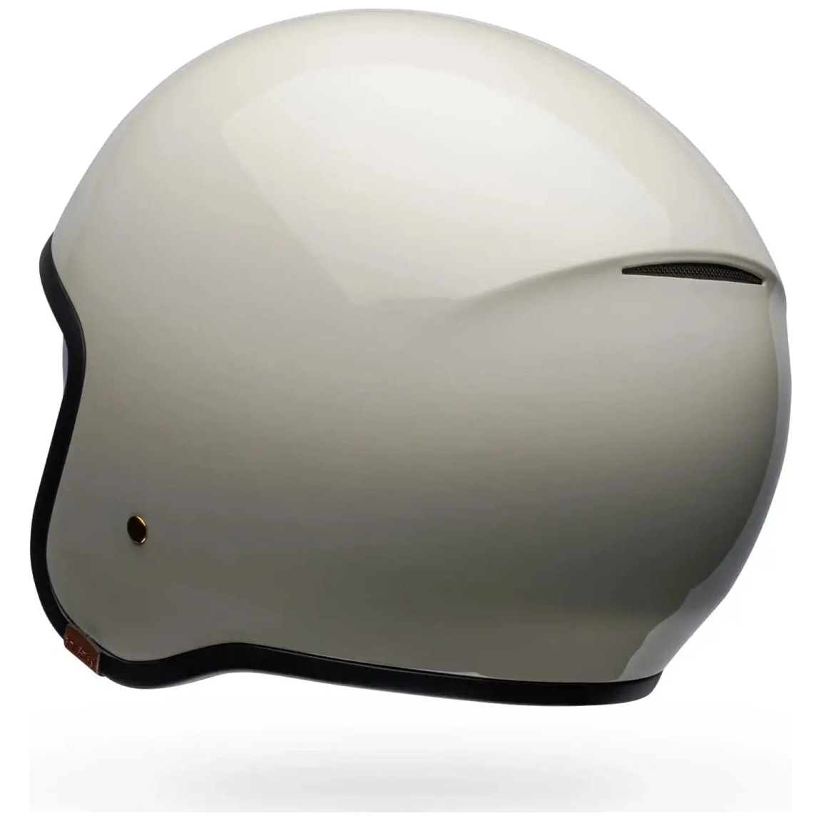 Bell TX-501 Solid ECE 22.06 Vintage White open-face motorcycle helmet, rear three-quarter view