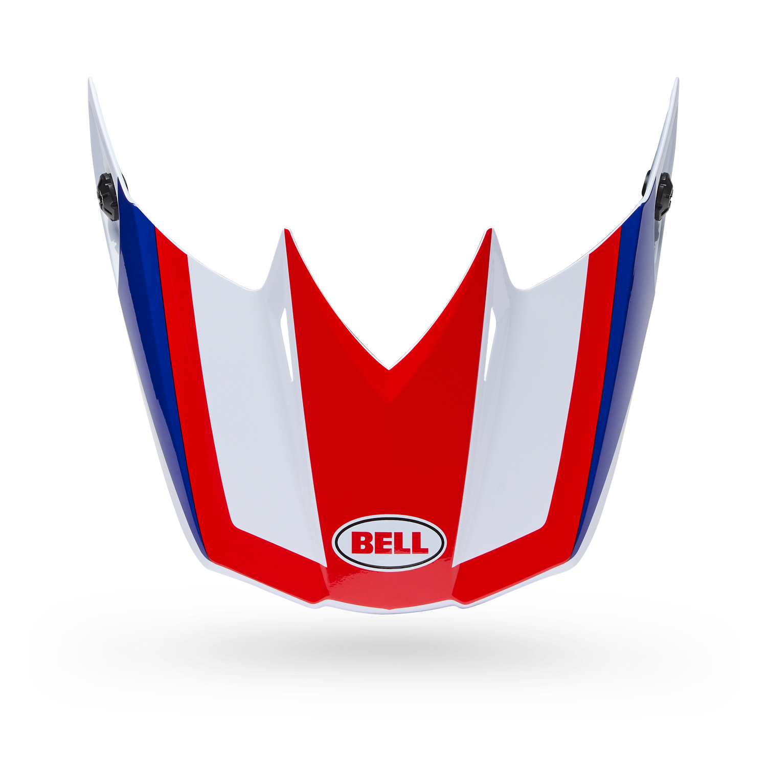 Bell Youth MX-10 Mips YS-XS 39530 Dyno Peak Red / White, replacement motocross helmet peak, product view