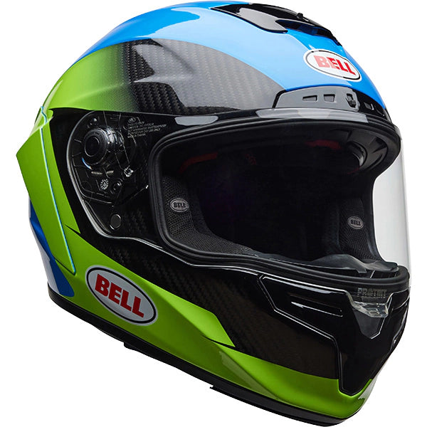 Bell Race Star DLX Flex Corsa ECE 22.06 Gloss Blue / Green  - FREE UK Shipping, FREE 365 Day Returns | Moto Central