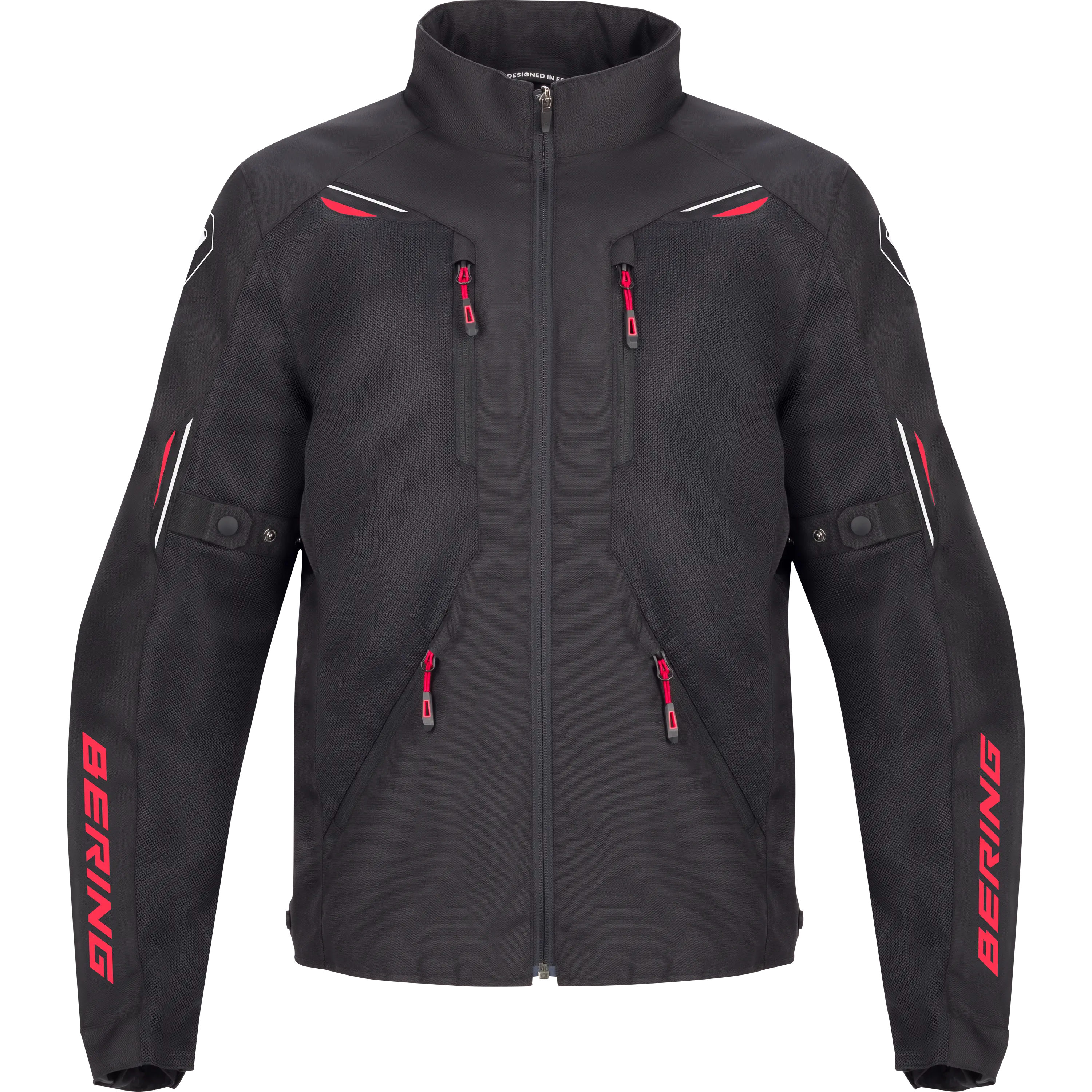 Bering Brazilia BTB2271 Black / Red textile jacket, front view