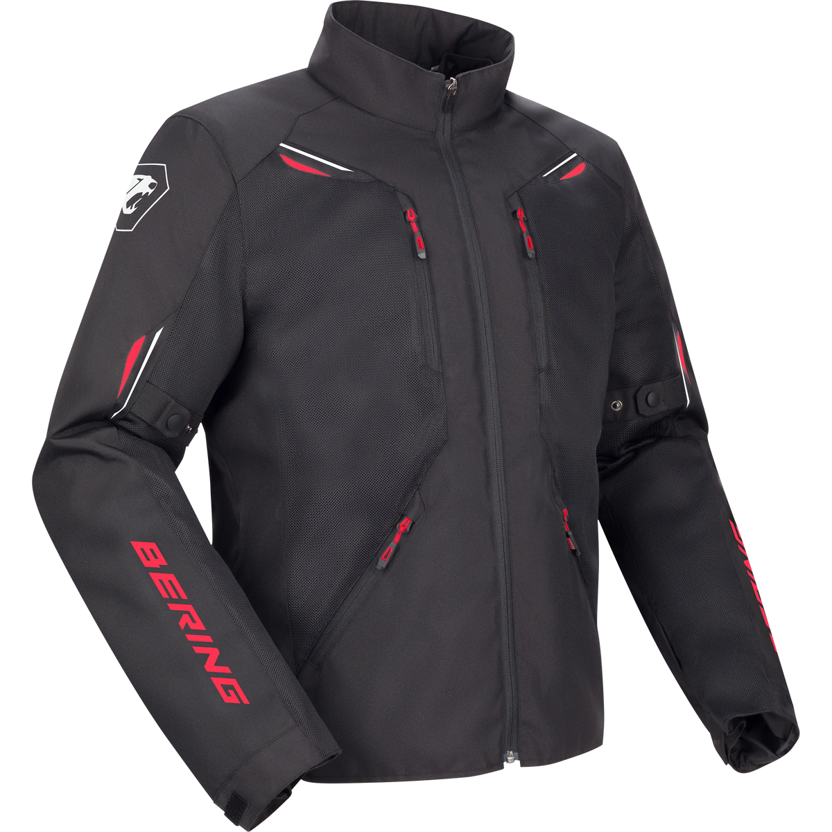 Bering Brazilia BTB2271 Black / Red textile jacket, three-quarter view