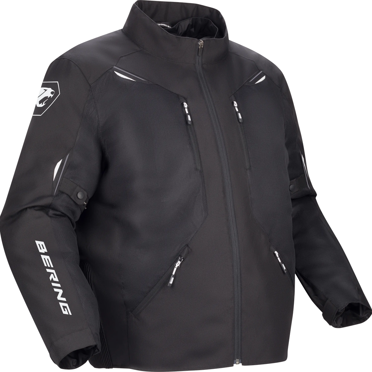 Bering Brazilia King Size BTB2289 Black / White textile jacket, three-quarter view