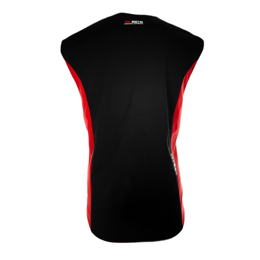 Keis B501WR Premium Ladies Heated Body Warmer Black / Red