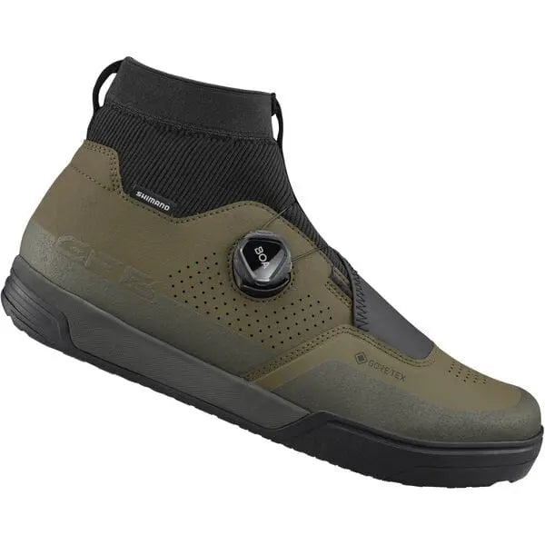 Shimano GF8 (GF800) Gore-Tex Shoes Khaki - FREE UK Shipping, FREE 365 Day Returns | Moto Central