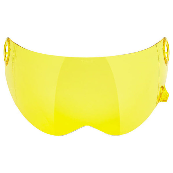 Biltwell Lane Splitter Gen-2 Shield Yellow, yellow motorcycle helmet shield, front view
