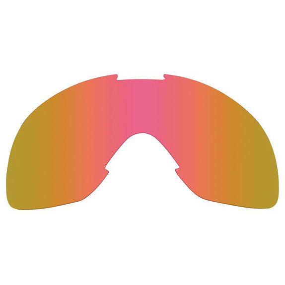 Biltwell Overland Goggles Lens Pink Mirror Brown, pink mirror brown goggle lens front view