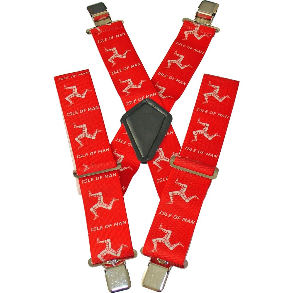 Bike It Isle Of Man Motorcyclist Braces Red