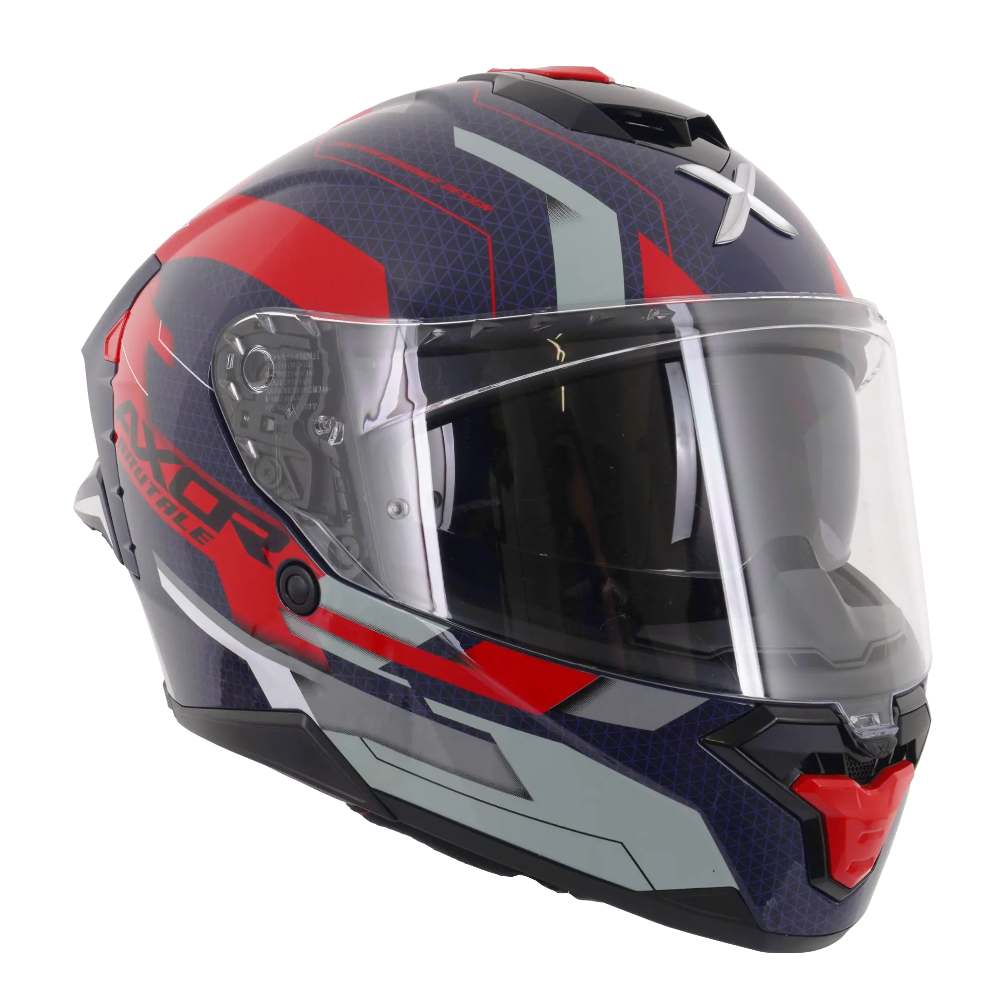 Axor Brutale With Dual Spoiler Plexus Blue / Red FREE UK Delivery, FREE 365 Day Returns | Moto Central