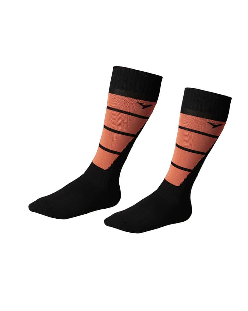 ByCity Down orange and black motorcycle socks - pair
