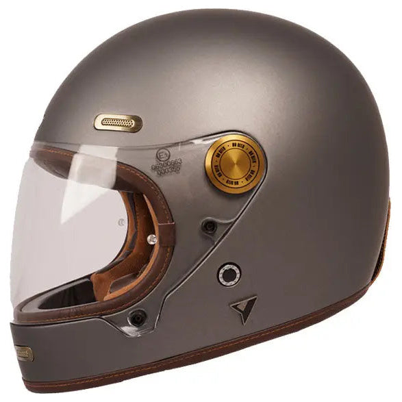 ByCity Roadster 3 Matt Grey full-face motorcycle helmet, front-right three-quarter view