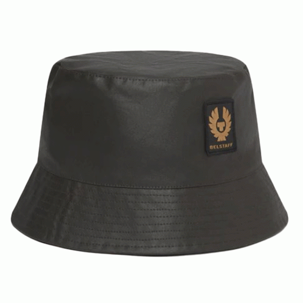 Belstaff Phoenix Wax Cotton Bucket Hat Faded Olive FREE UK Delivery, FREE 365 Day Returns | Moto Central
