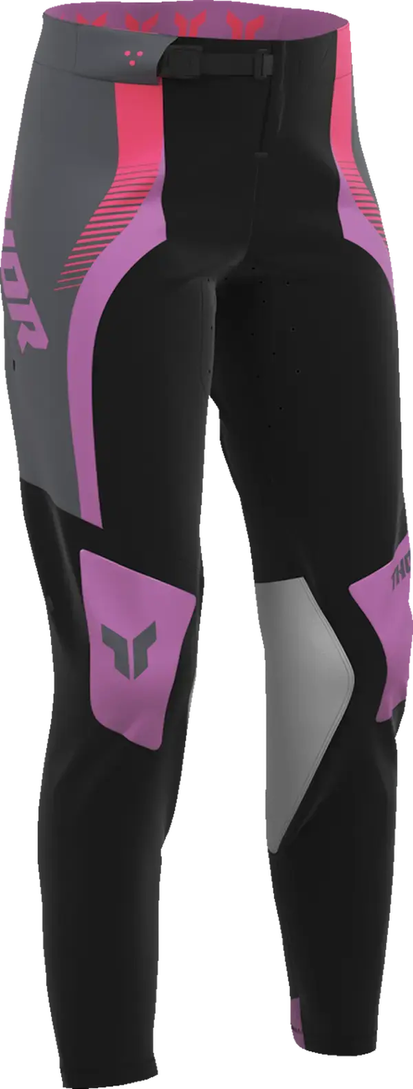 Thor Sportmode Velocity Ladies MX Textile Trouser Black / Dark Grey / Pink / Purple - FREE UK Shipping, FREE 365 Day Returns | Moto Central