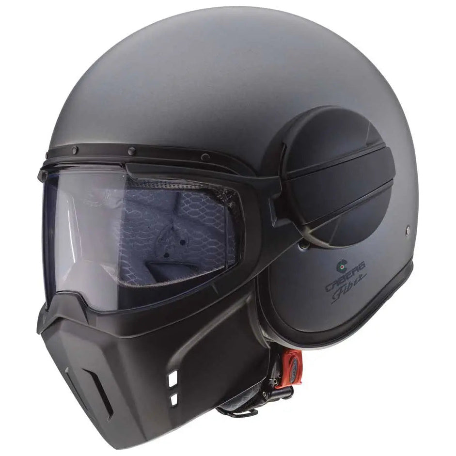 Caberg Ghost X Matt Gun Metal motorcycle helmet, front three-quarter view