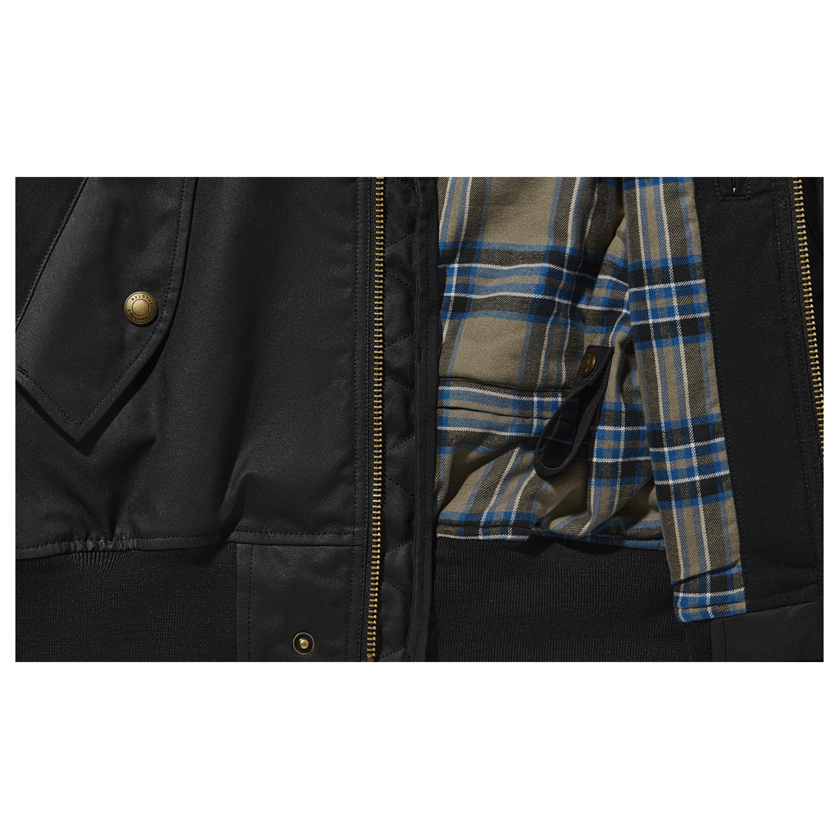 Belstaff Brecon Bomber Ultracore 8oz Waxed Cotton Jacket Black FREE UK Delivery, FREE 365 Day Returns | Moto Central