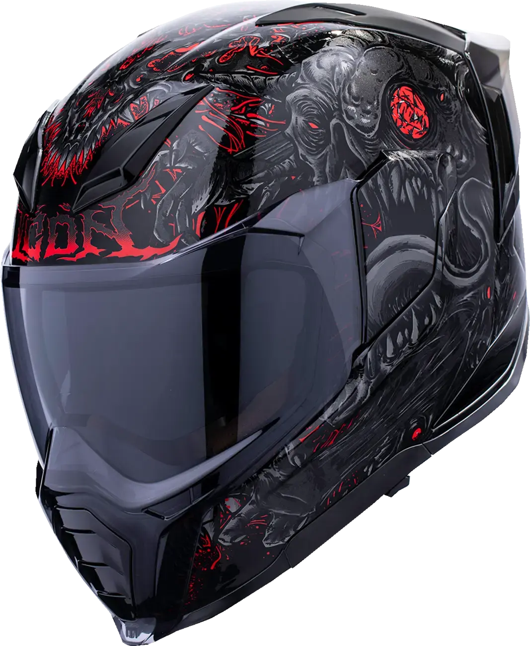 Icon Ultraflite Misanthrope MIPS Matt Black / Red - FREE UK Shipping, FREE 365 Day Returns | Moto Central