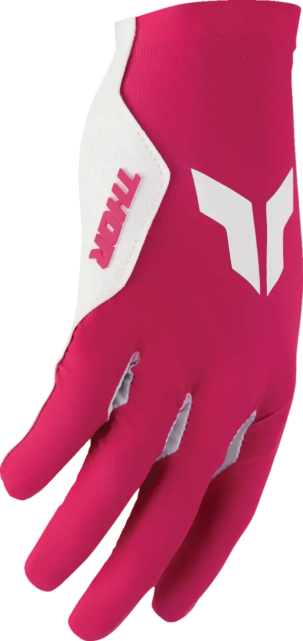 Thor Sportmode Iconic Textile Gloves Pink / White - FREE UK Shipping, FREE 365 Day Returns | Moto Central