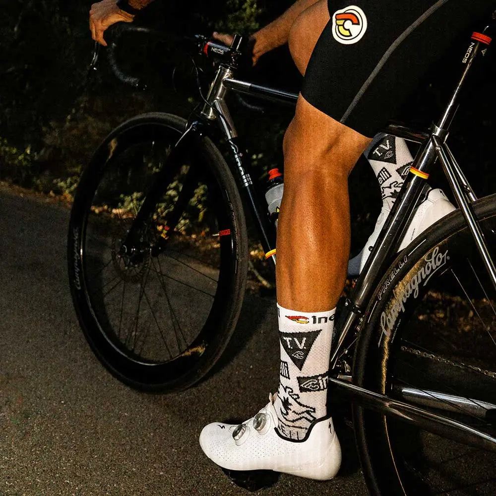 Cinelli Tempo Socks Blue - FREE UK Shipping, FREE 365 Day Returns | Moto Central