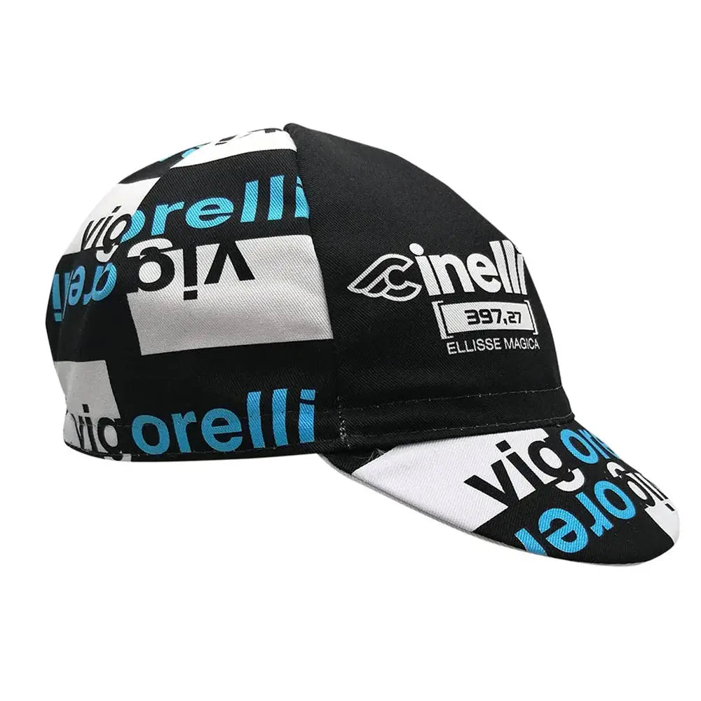 Cinelli Vigorelli Cap Black / White - FREE UK Shipping, FREE 365 Day Returns | Moto Central