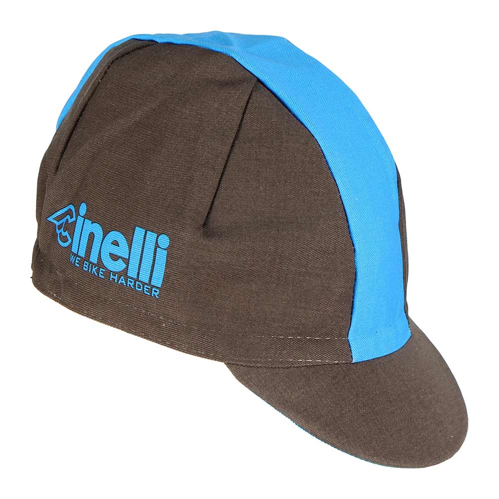 Cinelli Bike Harder Caps Blue - FREE UK Shipping, FREE 365 Day Returns | Moto Central