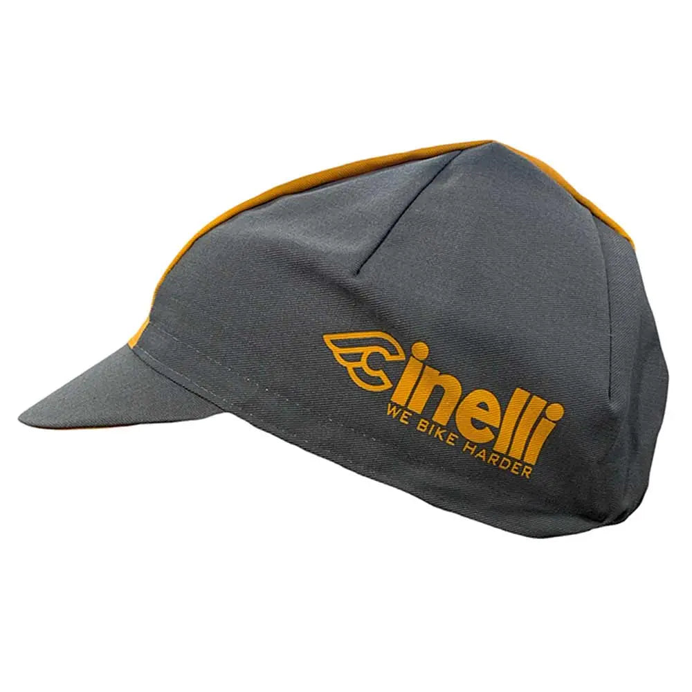 Cinelli Bike Harder Caps Yellow - FREE UK Shipping, FREE 365 Day Returns | Moto Central