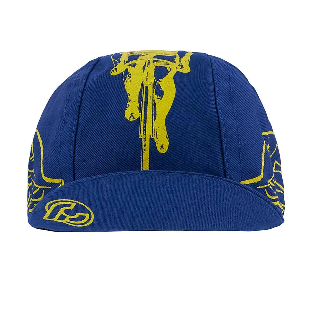 Cinelli Milano Bike Veterans Cap Blue / Yellow - FREE UK Shipping, FREE 365 Day Returns | Moto Central