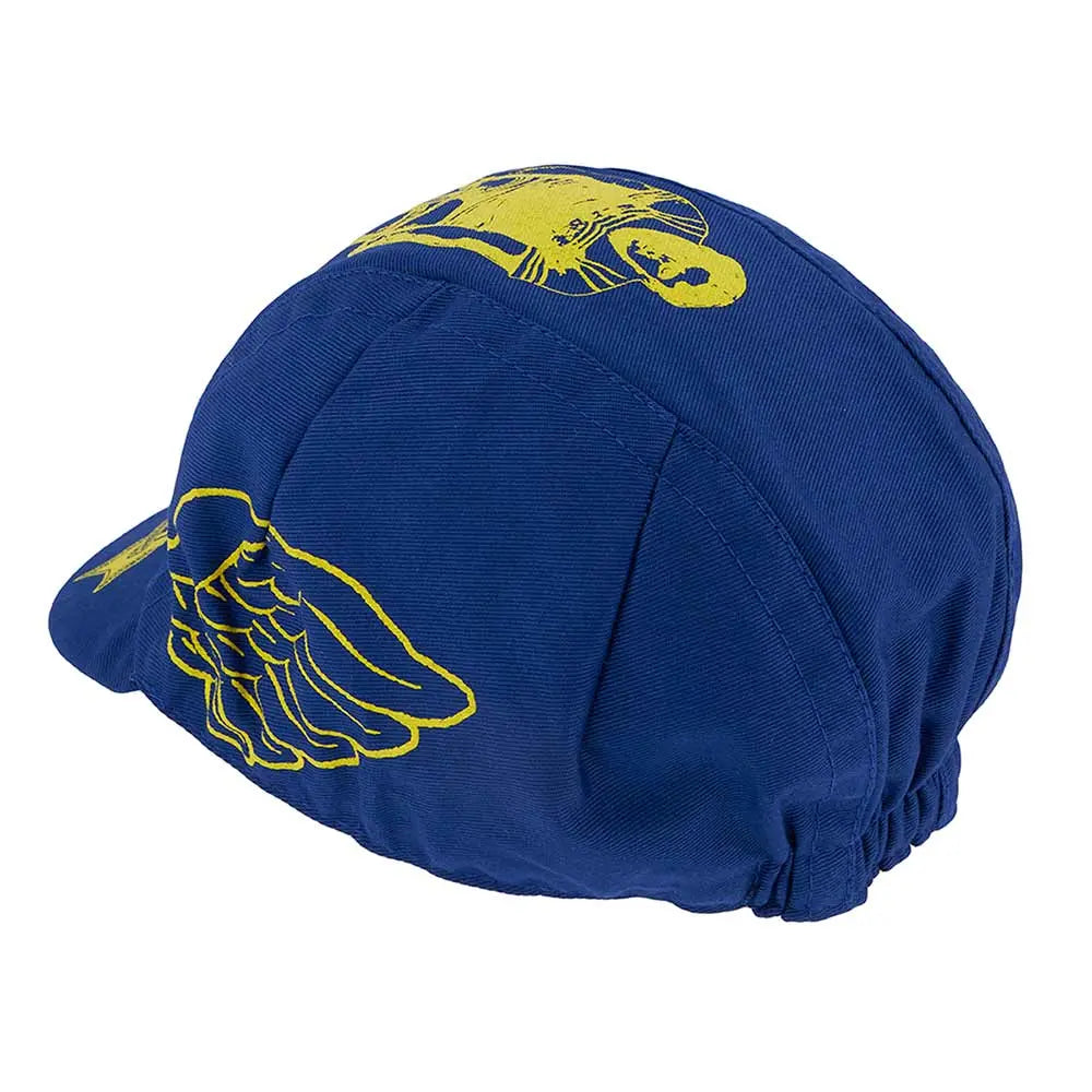 Cinelli Milano Bike Veterans Cap Blue / Yellow - FREE UK Shipping, FREE 365 Day Returns | Moto Central