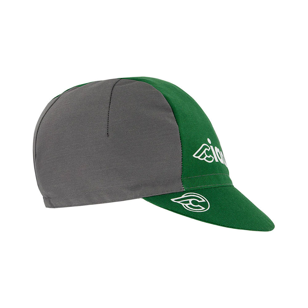 Cinelli Logo Cap Green / Grey - FREE UK Shipping, FREE 365 Day Returns | Moto Central
