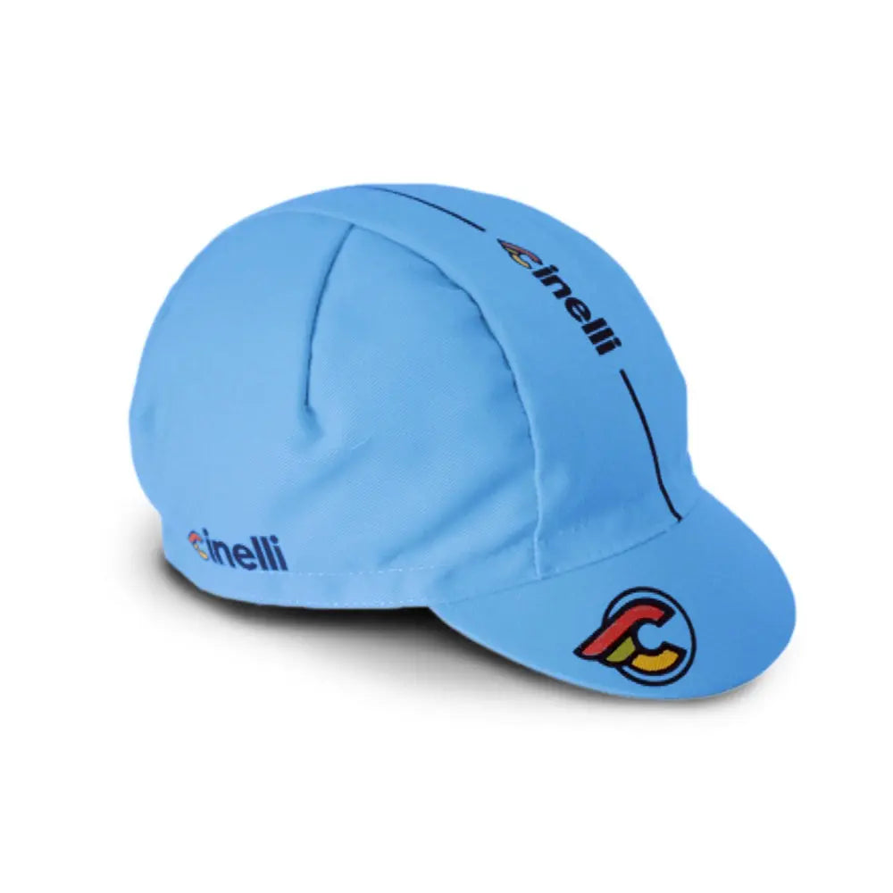 Cinelli Supercorsa Cotton Cap Blue - FREE UK Shipping, FREE 365 Day Returns | Moto Central