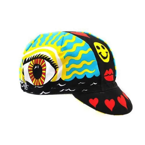 Cinelli Eye of the Storm Cotton Cap Multicolour - FREE UK Shipping, FREE 365 Day Returns | Moto Central