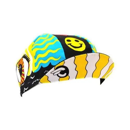 Cinelli Eye of the Storm Cotton Cap Multicolour - FREE UK Shipping, FREE 365 Day Returns | Moto Central