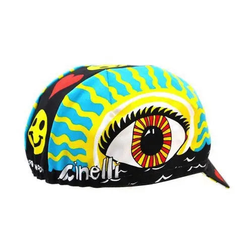 Cinelli Eye of the Storm Cotton Cap Multicolour - FREE UK Shipping, FREE 365 Day Returns | Moto Central